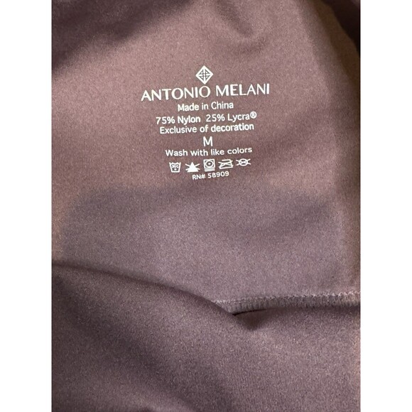 Antonio Melani Active High Waist Contrast Trim Purple White Bike Shorts Medium - Picture 7 of 8